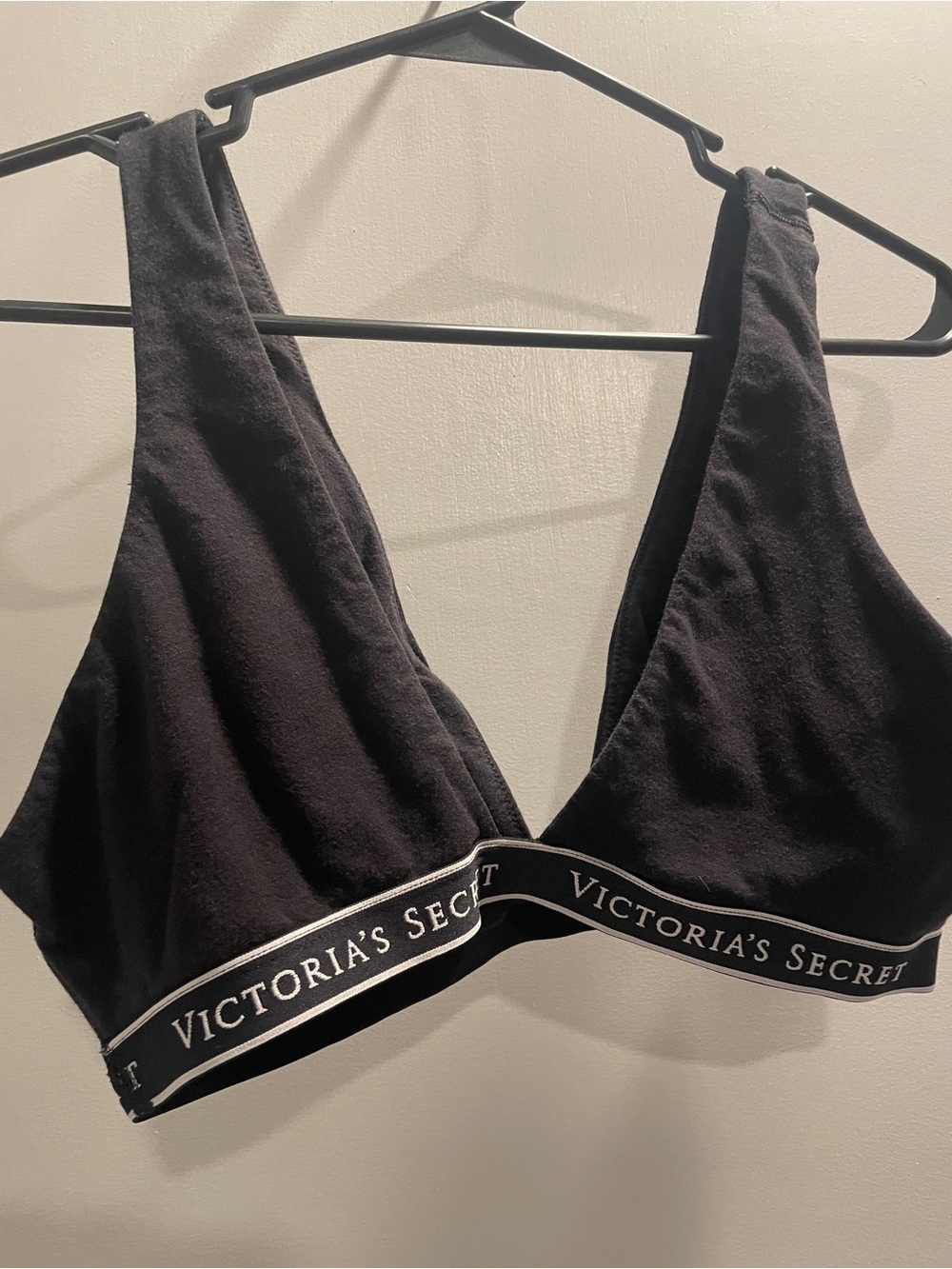 Victoria's Secret Black Logo Bralette size XL